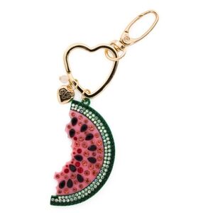 Betsey Johnson Pink and Green Watermelon Keychain/Bag Charm.